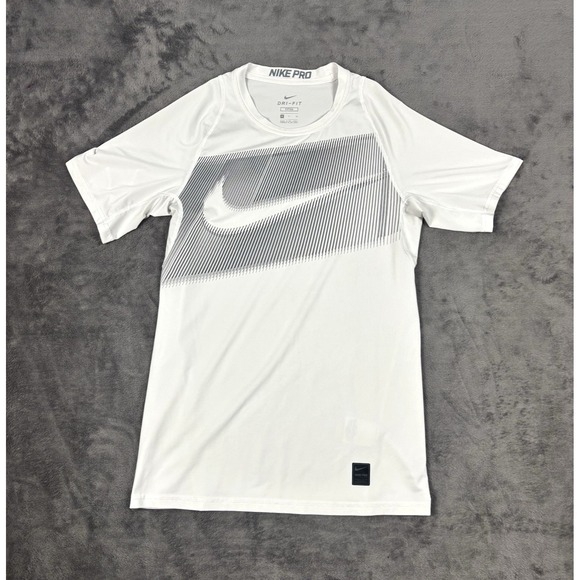 Nike Other - Nike Pro Combat Shirt Mens Small White Fitted Dri-FIT Athletic Training Gym Top